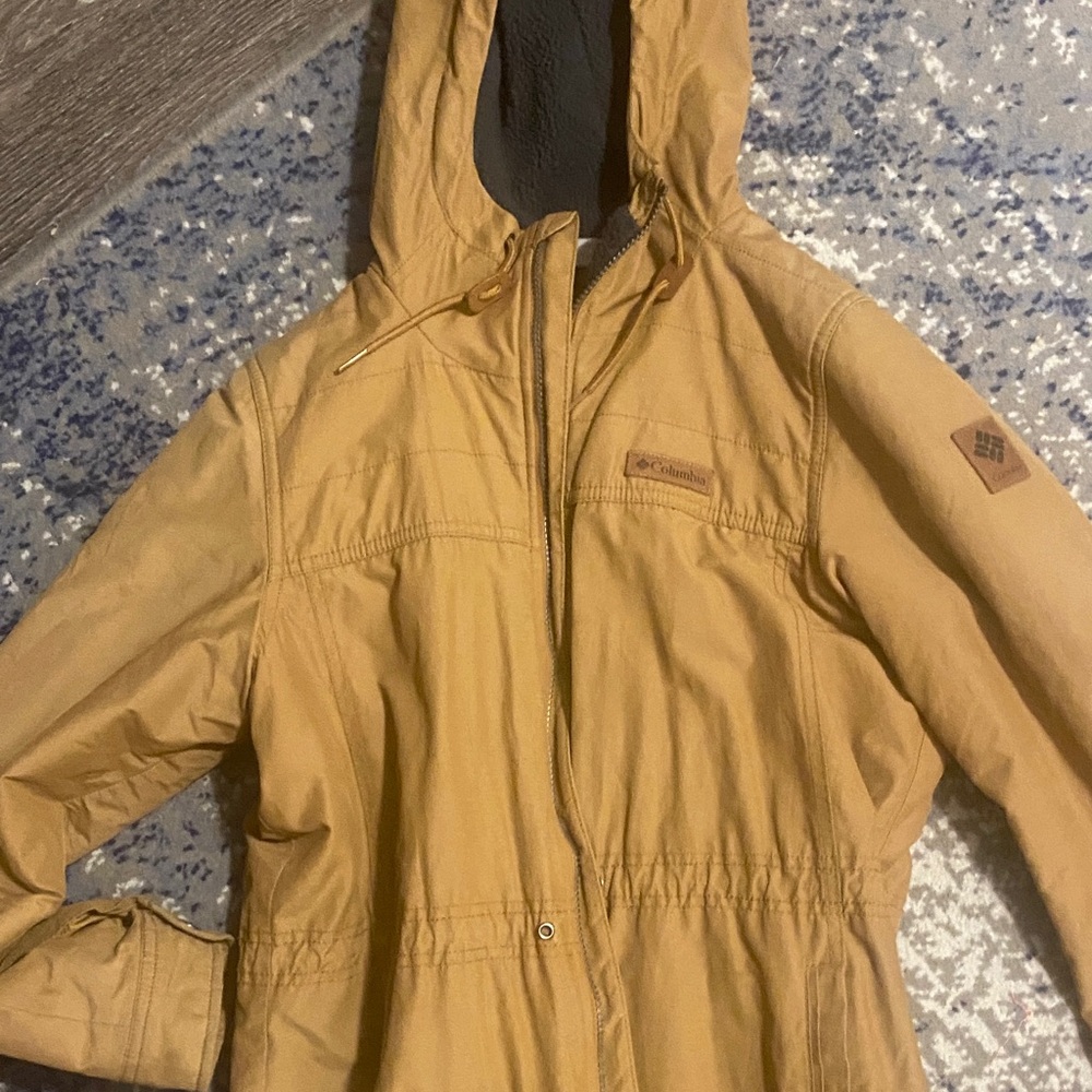 Columbia Light Brown Hooded Jacket